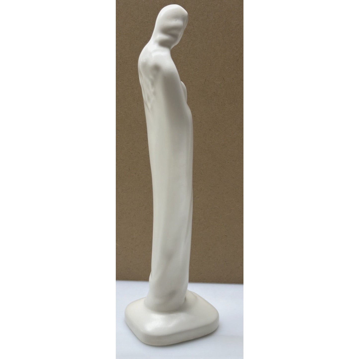 Vtg Haeger Pottery Praying Virgin Mary Madonna Statue White Matte Ceramic #303