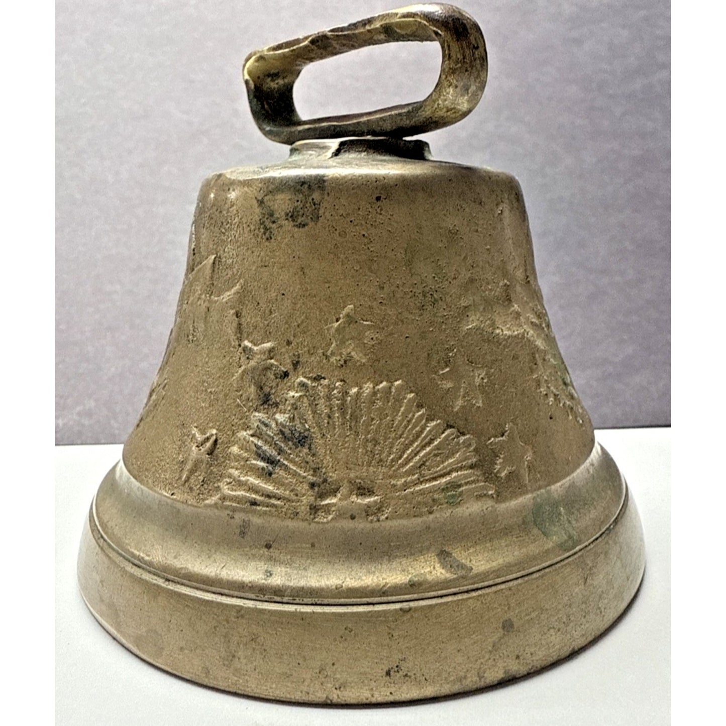 Antique US Army Camel Corps Brass Eagle Stars Bell As Is No Clapper