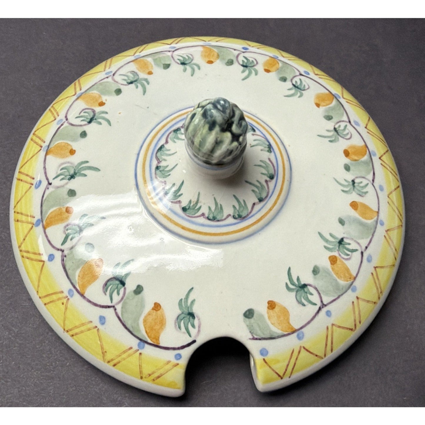 Carvalhinho Porto C/7 P-247 Portugal Hand Painted Tureen Spoon Lid Ladle Bowl