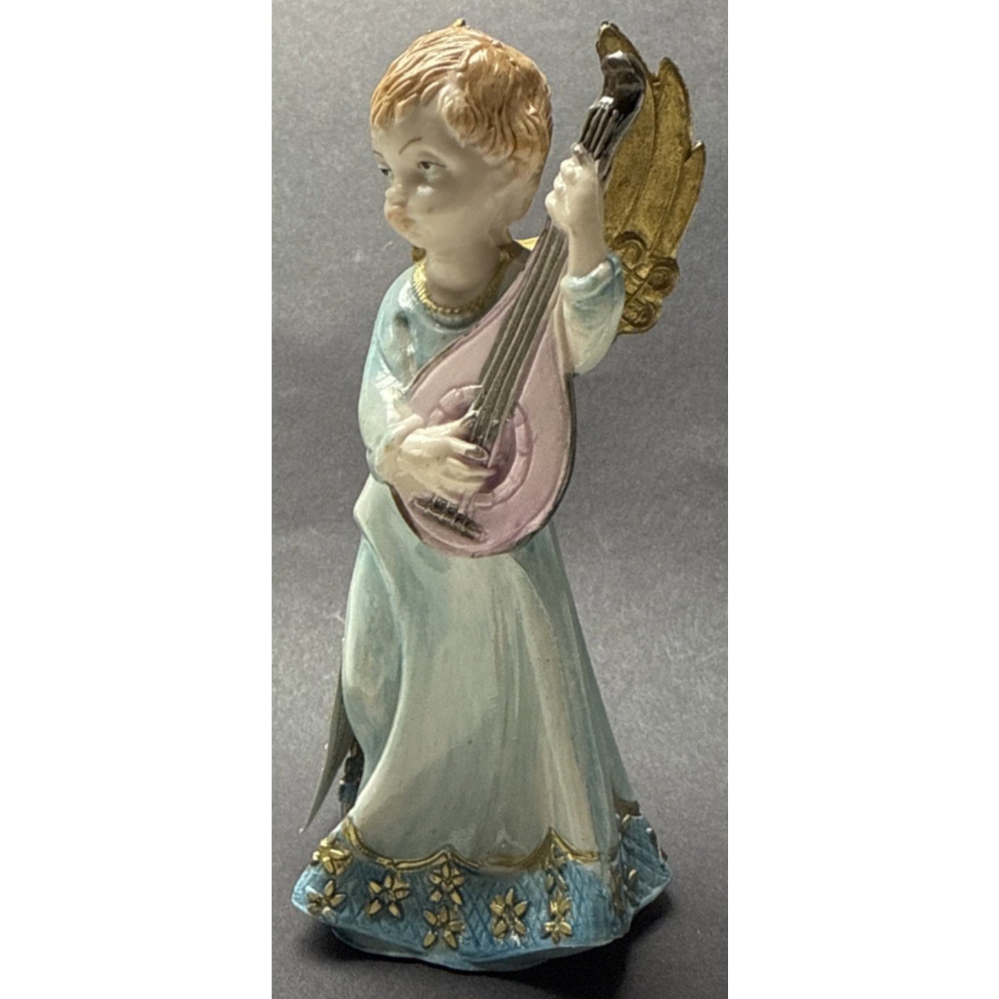 Vintage Fontanini Depose Italy 164 Nativity Angel Mandolin Spider Mark Tags