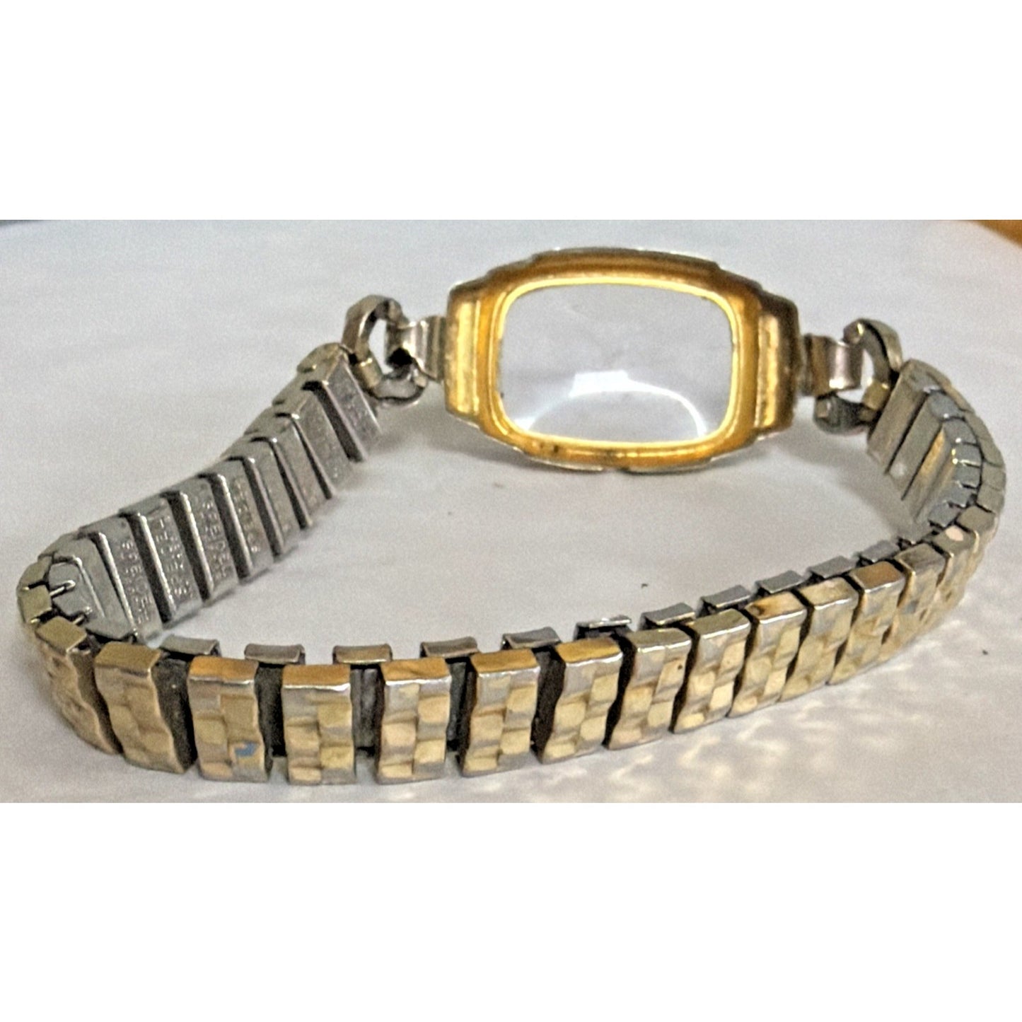 Old S&W Hamilton 14k Gold Filled 17 Jewel Wrist Watch Speidel Stretch Band As Is