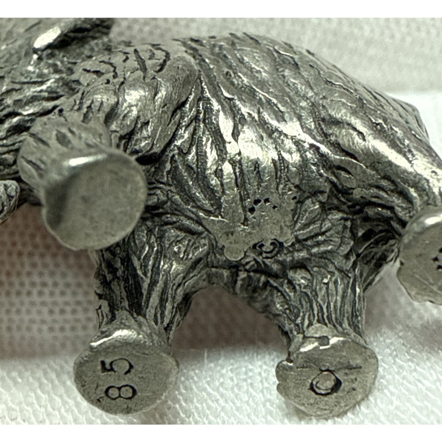 Vintage Silver Miniature Elephant Woolly Mammoth 15.83 grams As-Is Read