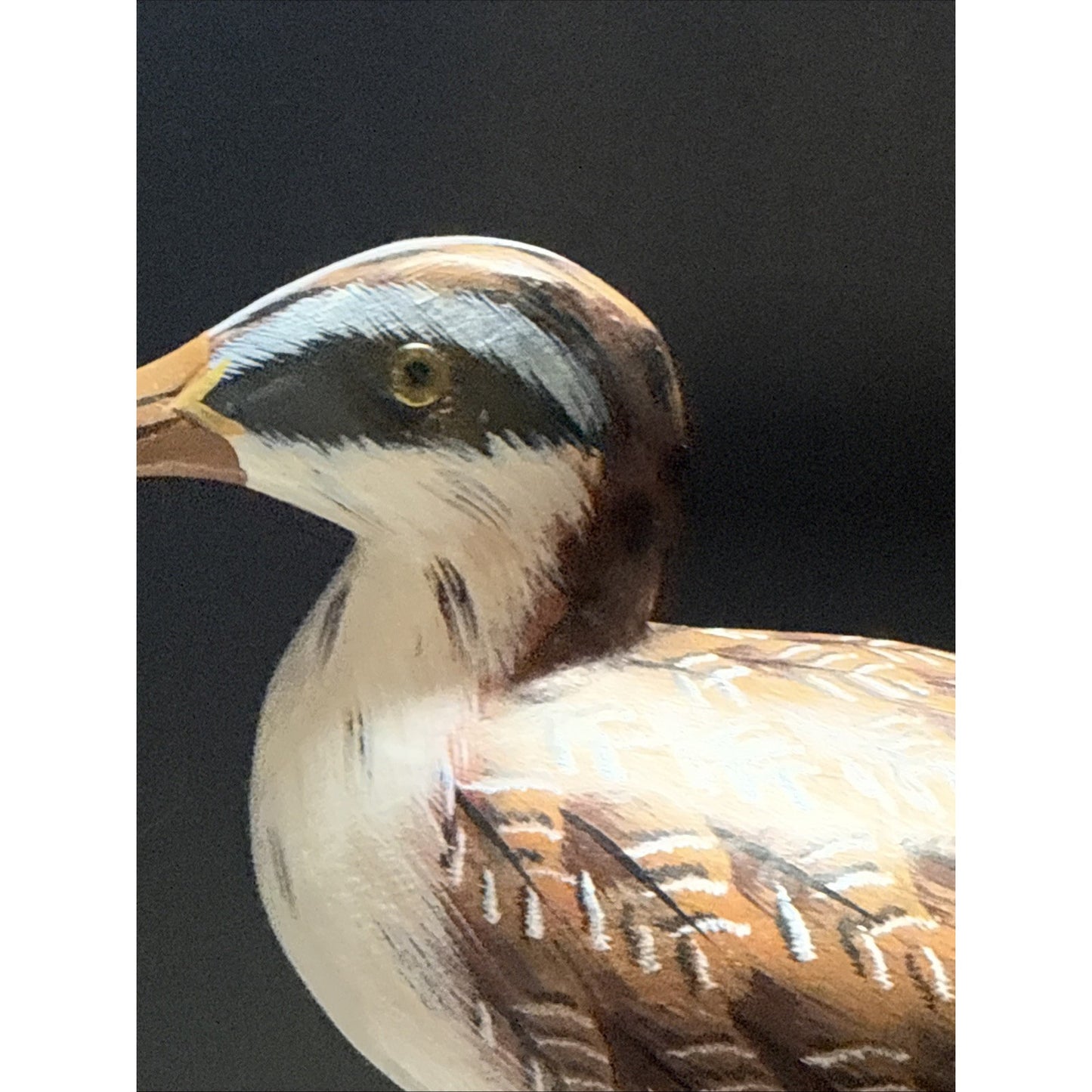 Vintage Hand Painted Carved Wood Shorebird Sculpture Decoy Folk Art As Is