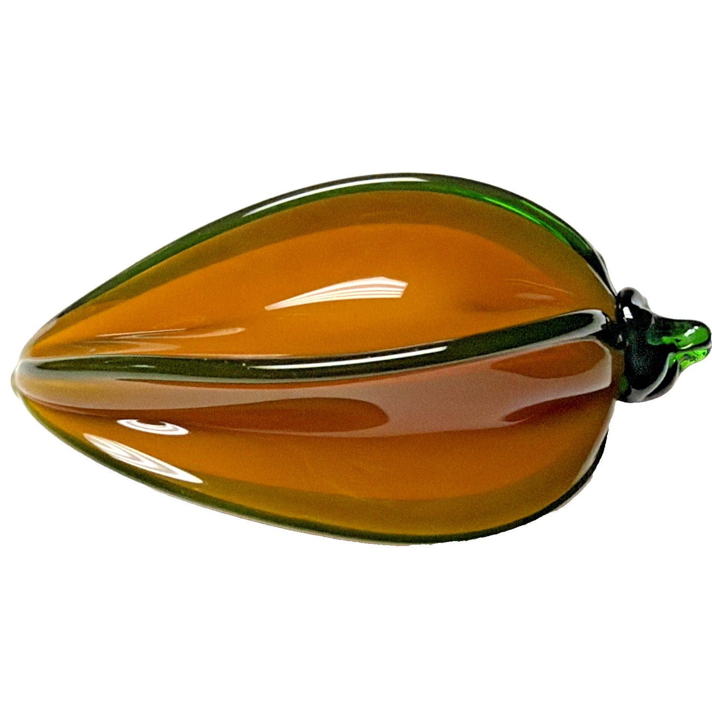 Vintage Murano Glass Star Fruit Squash Vegetable Paperweight Layered Applied