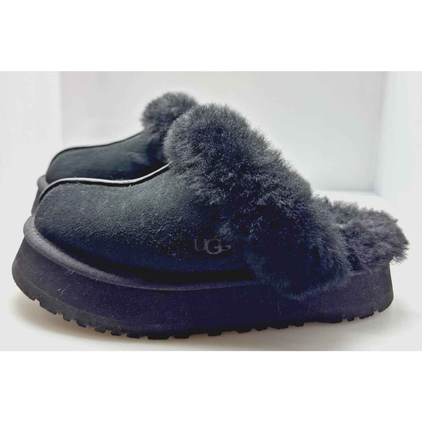 Ugg Platform Black Slipper Disquette 1122550 Size 7