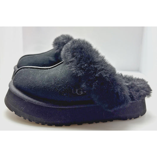 Ugg Platform Black Slipper Disquette 1122550 Size 7