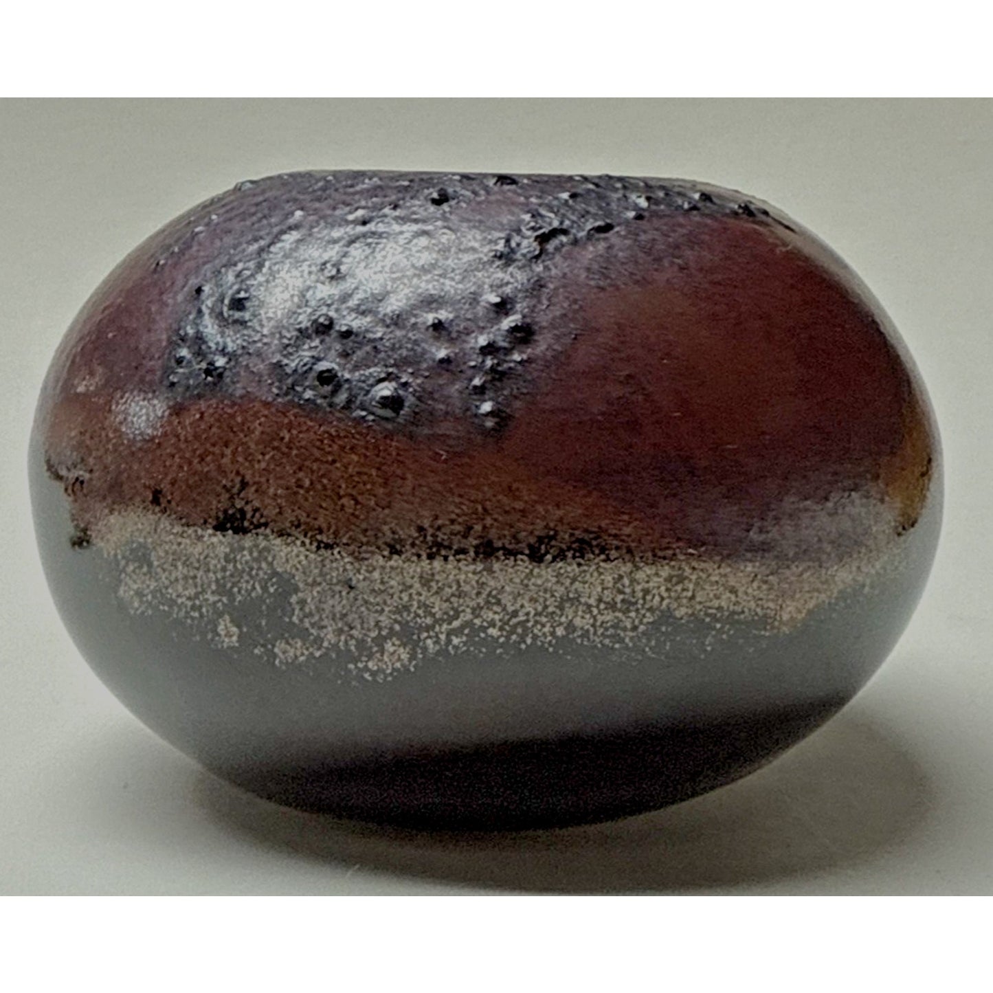 Modern J Wells Studio Art Pottery Stoneware Urn Handle Sugar Jar Covered As-Is