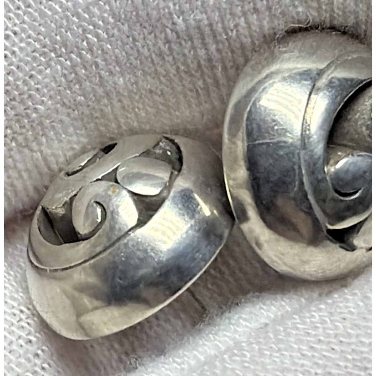 Brighton Contempo Post Earrings JA9908 Silver Swirl Abstract