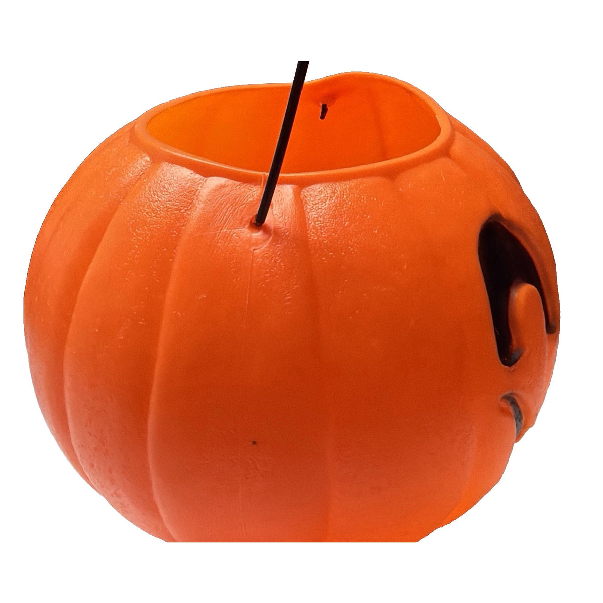 Vtg Union Products Halloween Blow Mold Pumpkin Jack O Lantern Candy Bucket Pail