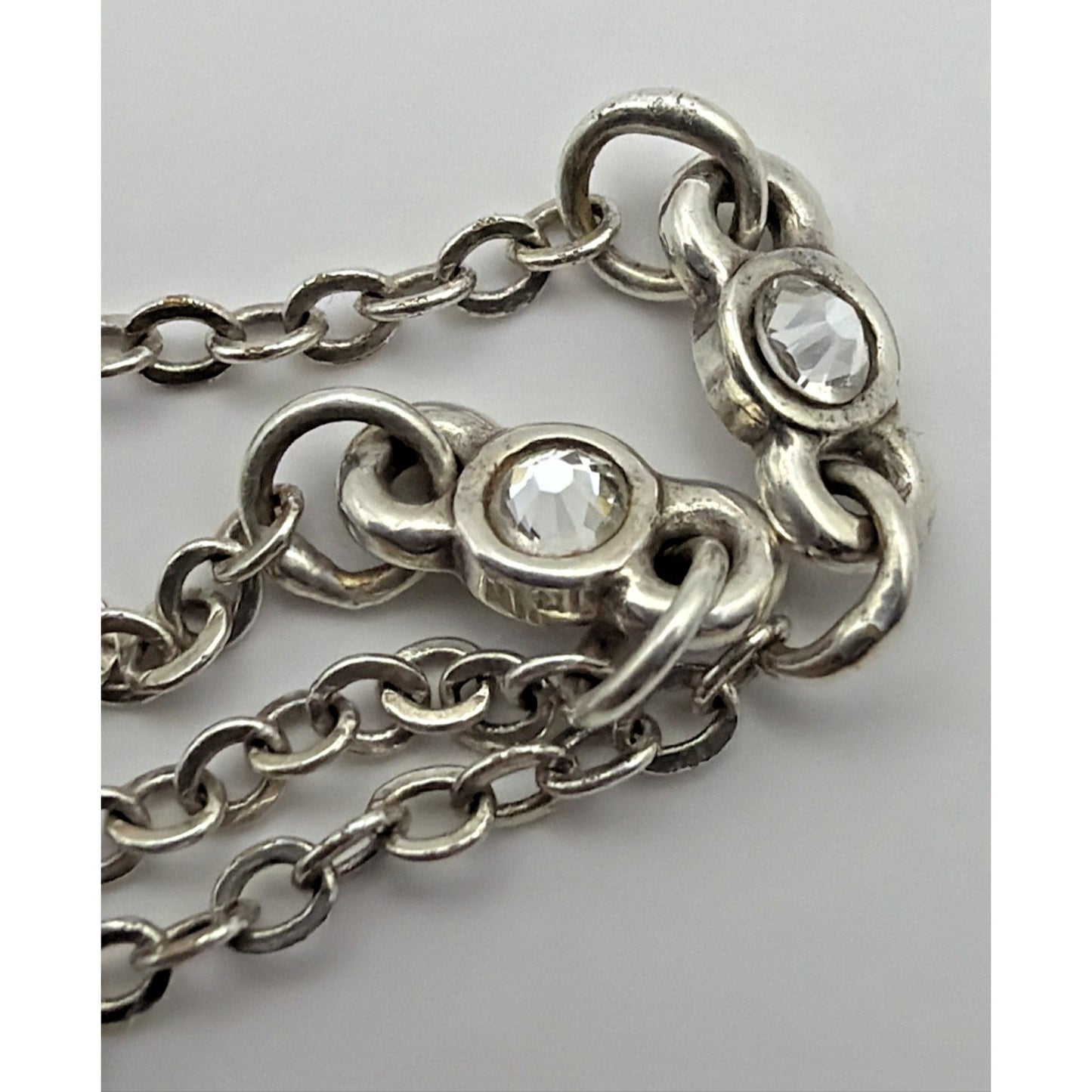 Brighton Heart Charm Anklet Rhinestone Flip Flop Sandal