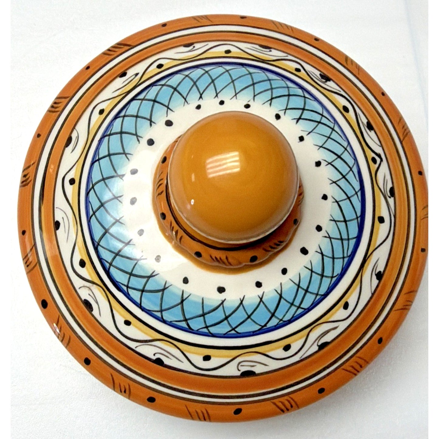 Dario Farrucci Designs Villa Paradiso Canister Cookie Jar Handles 9.25 in