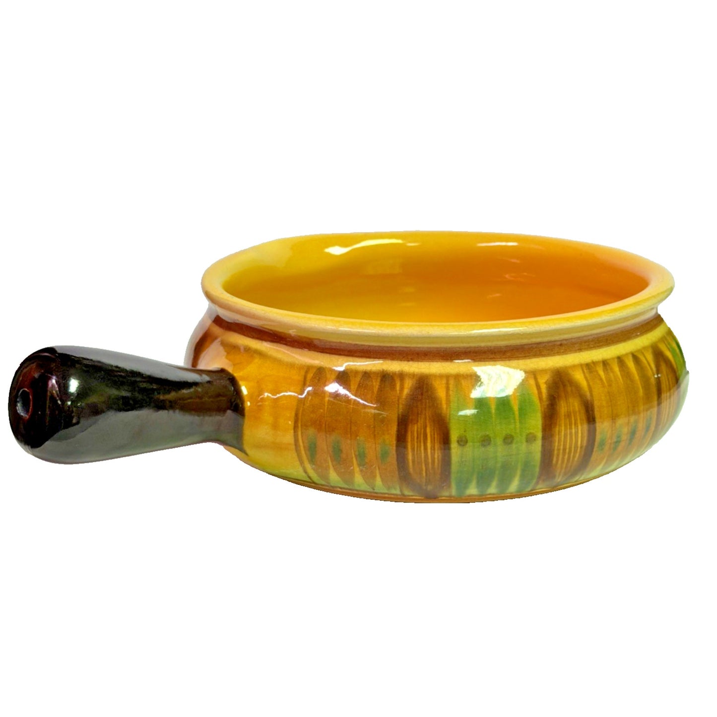 MCM Swiss Stoneware Serving Fondue Pot Skillet Glazed As Is