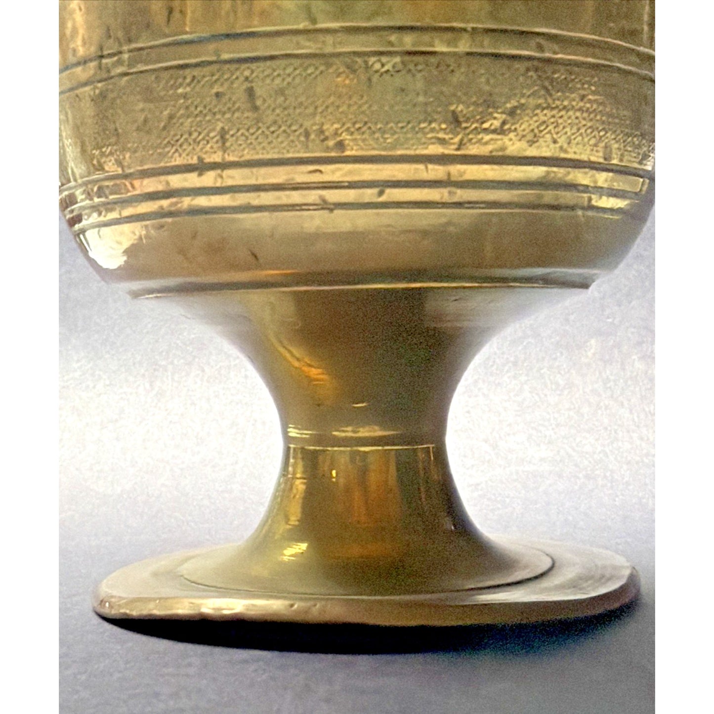 Old Brass Bronze Colored Pestle Mortar Footed Apothecary Pharmacy As Is Read