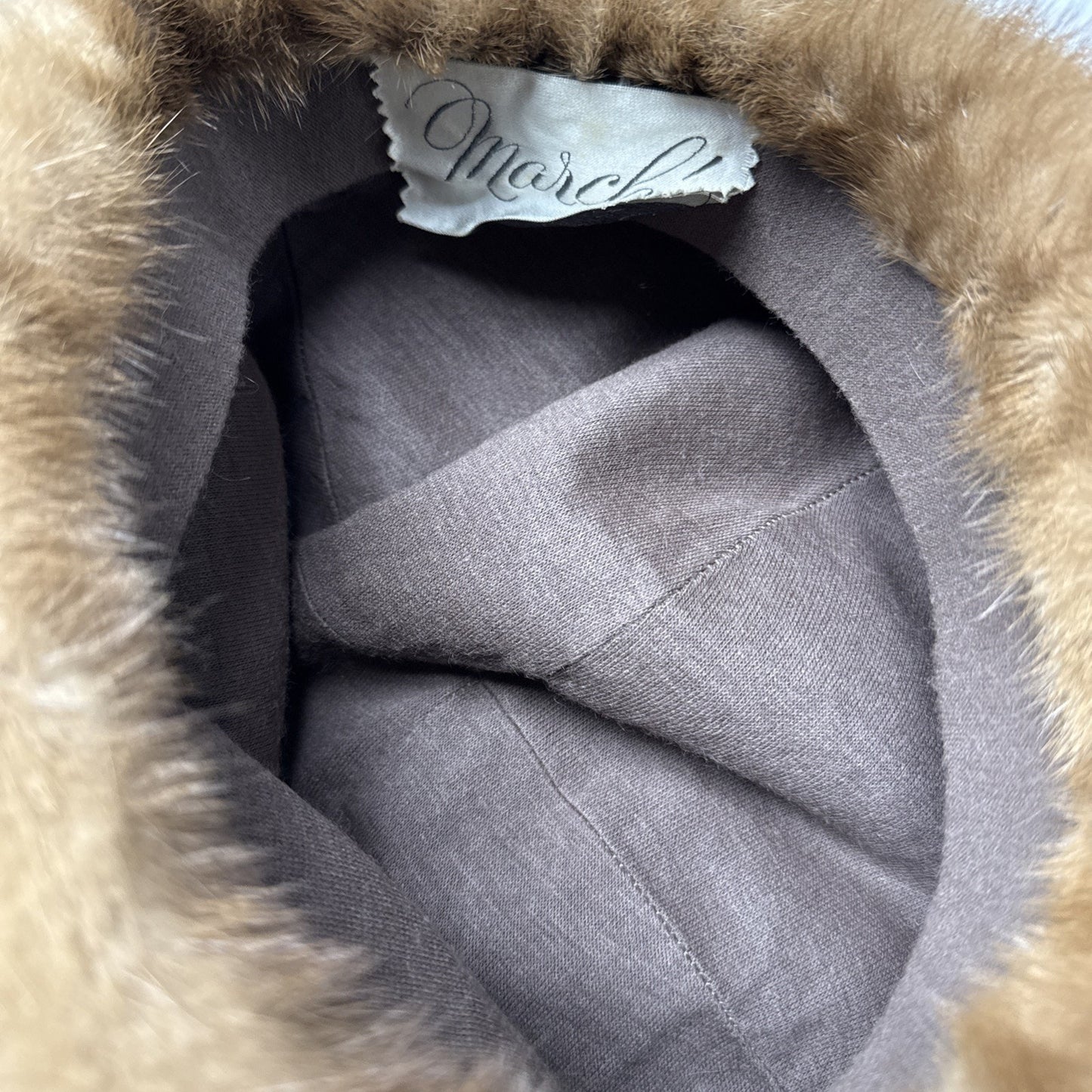 Lot of 2 Fur Hats Precious Furs Marche Brentshire Brown Pillbox As-Is