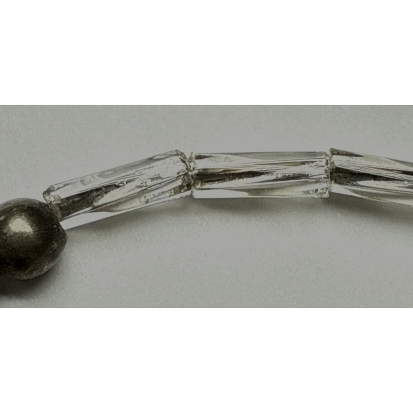 Vintage Twisted Liquid Silver Bead Ball Necklace