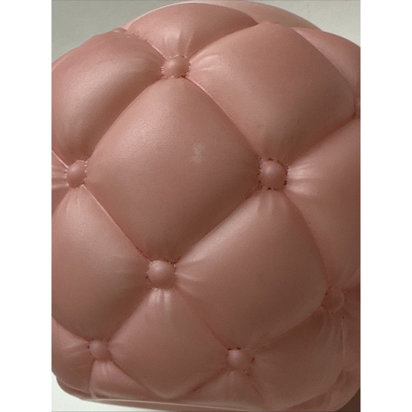 EAPG Consolidated Glass Florette Quilted Mauve Pink Satin Biscuit Cracker Jar