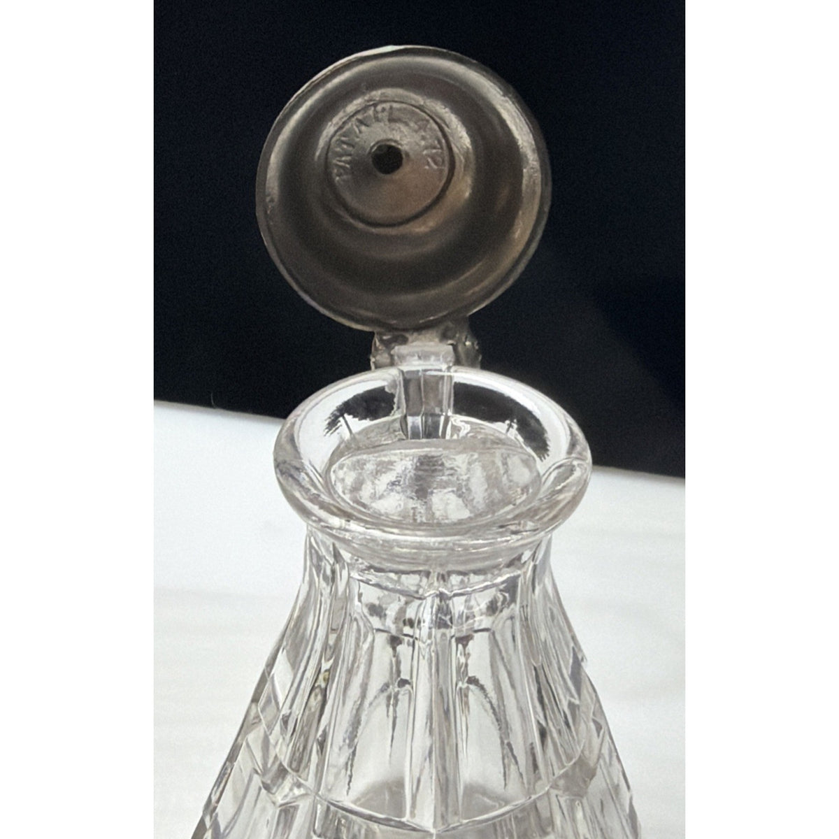 EAPG Unidentified Squares Molasses Can Syrup Dispenser Pewter Lid Spout