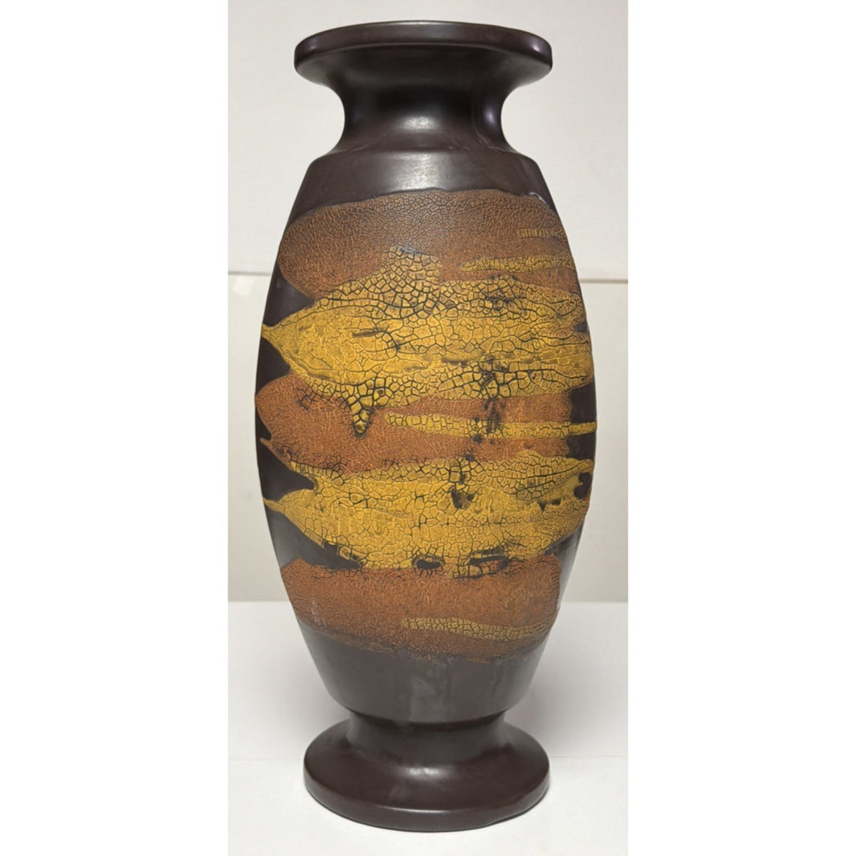 MCM Royal Haeger Art Pottery Craftsman Earth Wrap Glaze Large Vase Craftsman