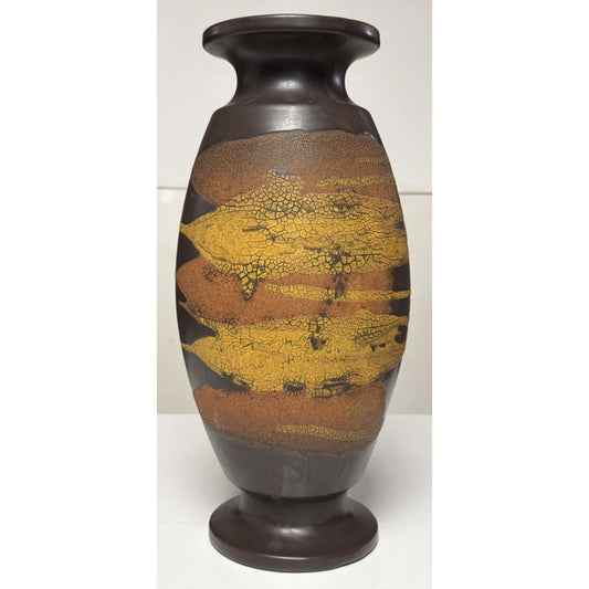 MCM Royal Haeger Art Pottery Craftsman Earth Wrap Glaze Large Vase Craftsman
