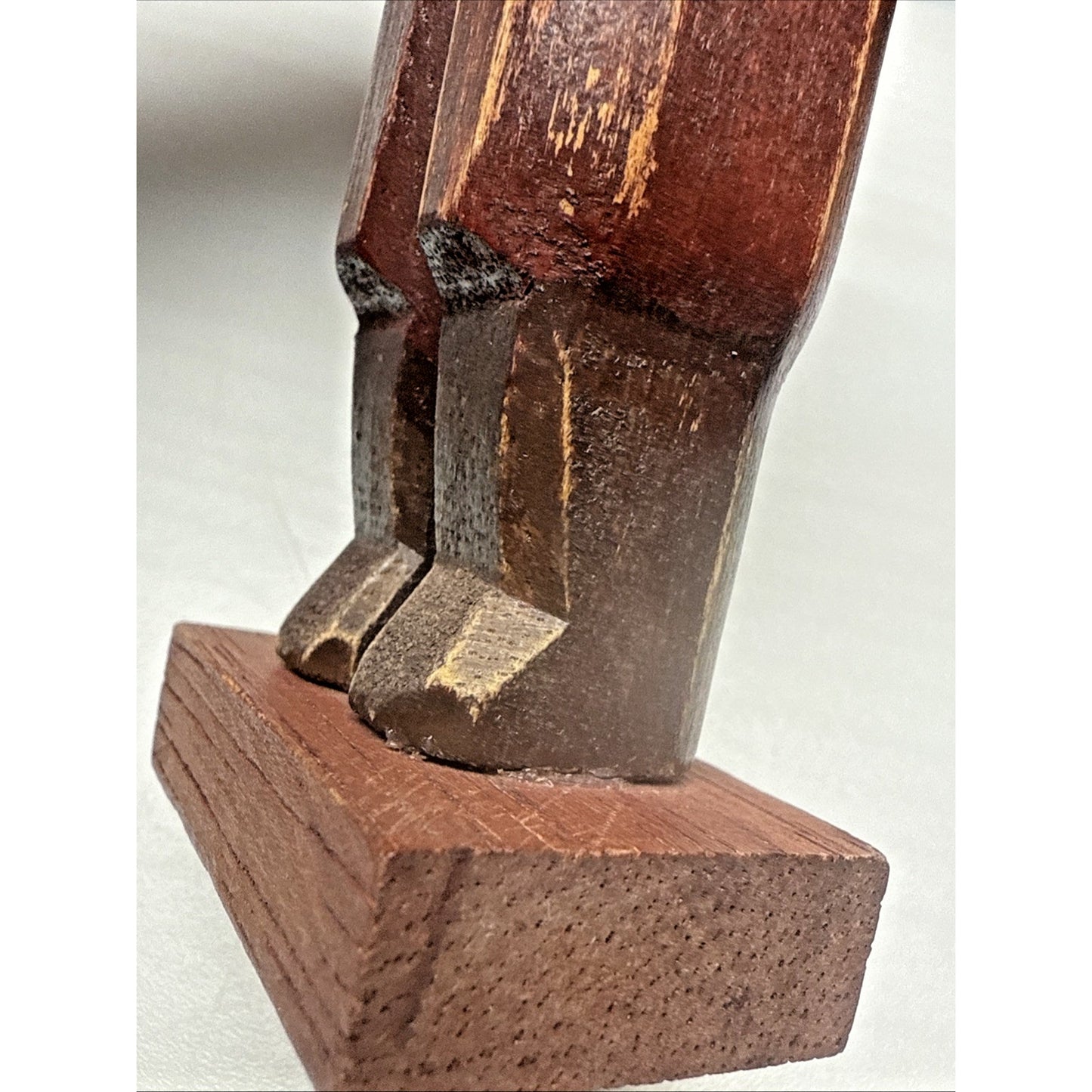 Vintage MeraVic Christmas Wood Carved Santa Claus Painted Jointed Read