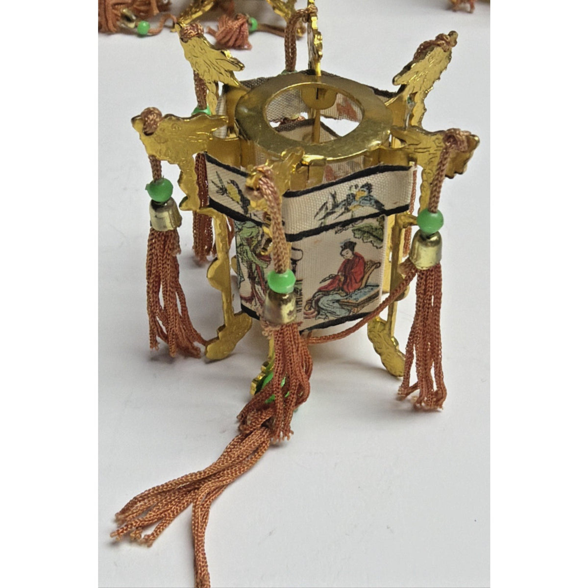 Vtg Lot of 4 Miniature Chinese Palace Lantern New Year Christmas Ornament As Is