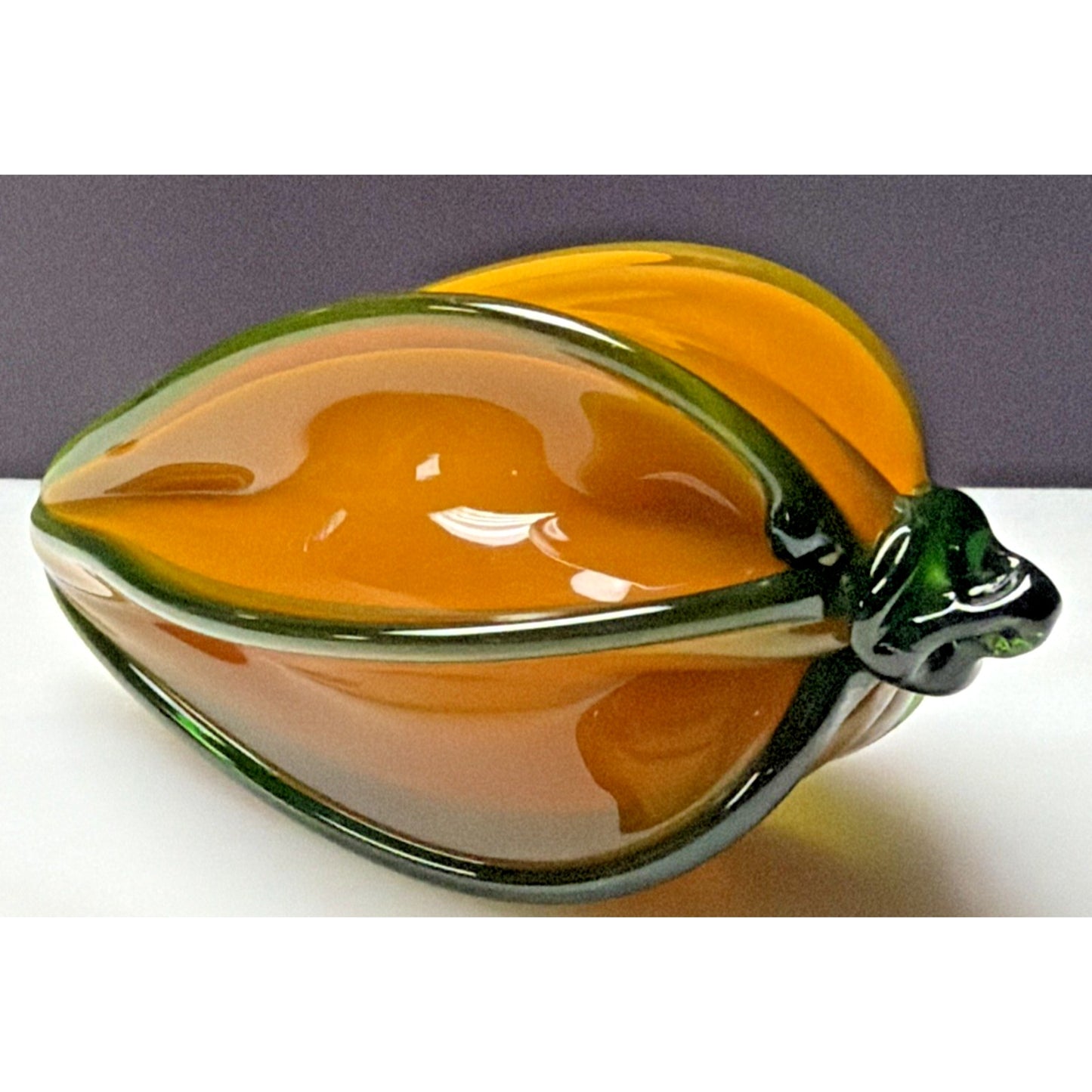 Vintage Murano Glass Star Fruit Squash Vegetable Paperweight Layered Applied