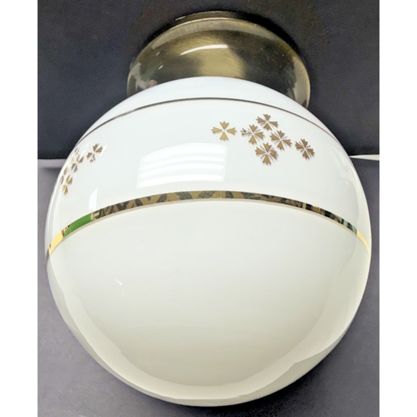 MCM Flush Mount Lamp Globe Gold Ring Atomic Cross Star Gold White Hanging Light