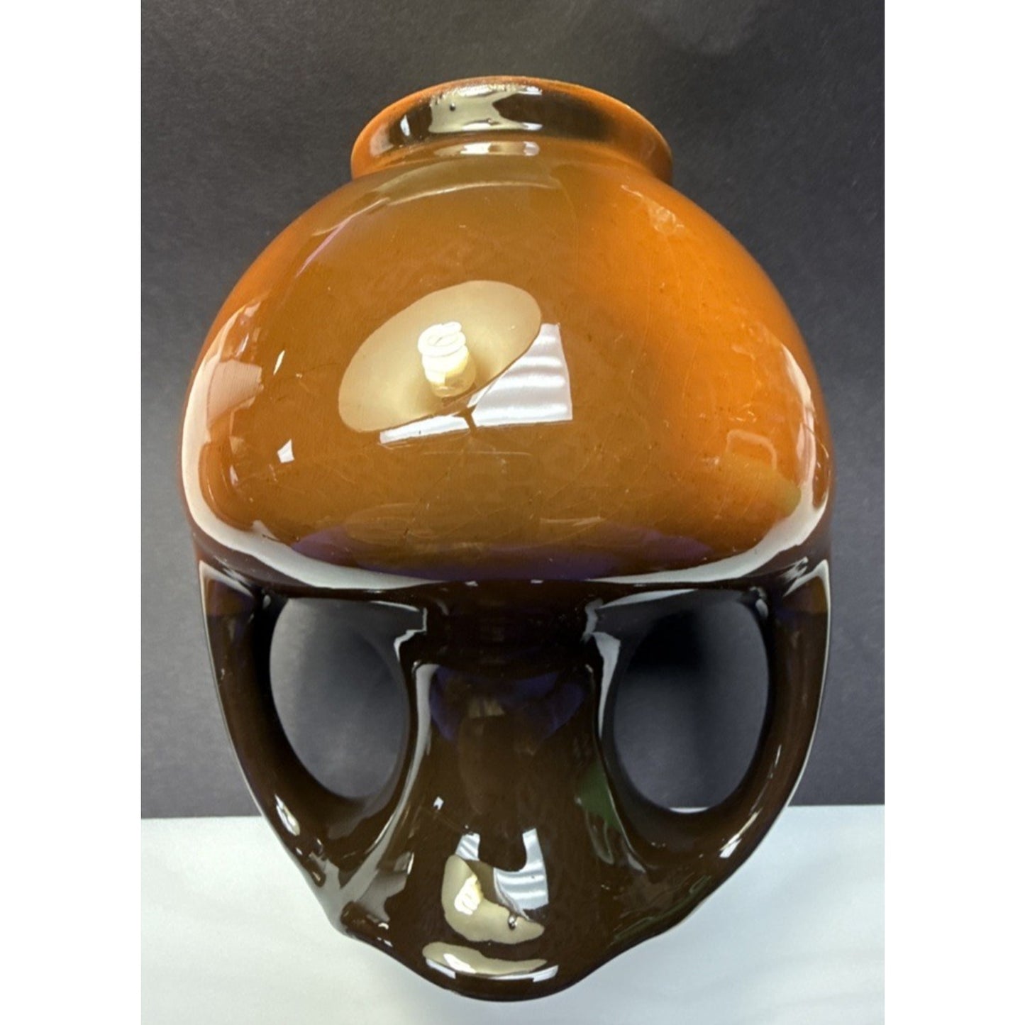 Old Redwood Pottery Glazed Colonial Amphora Vase Double Handle As Is