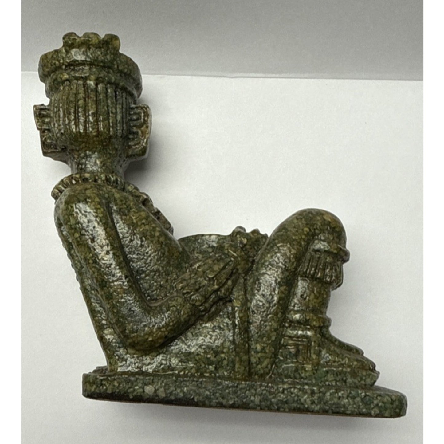 Vintage Chacmool Toltec Mayan Figurine Crushed Stone Resin Composite As Is Read