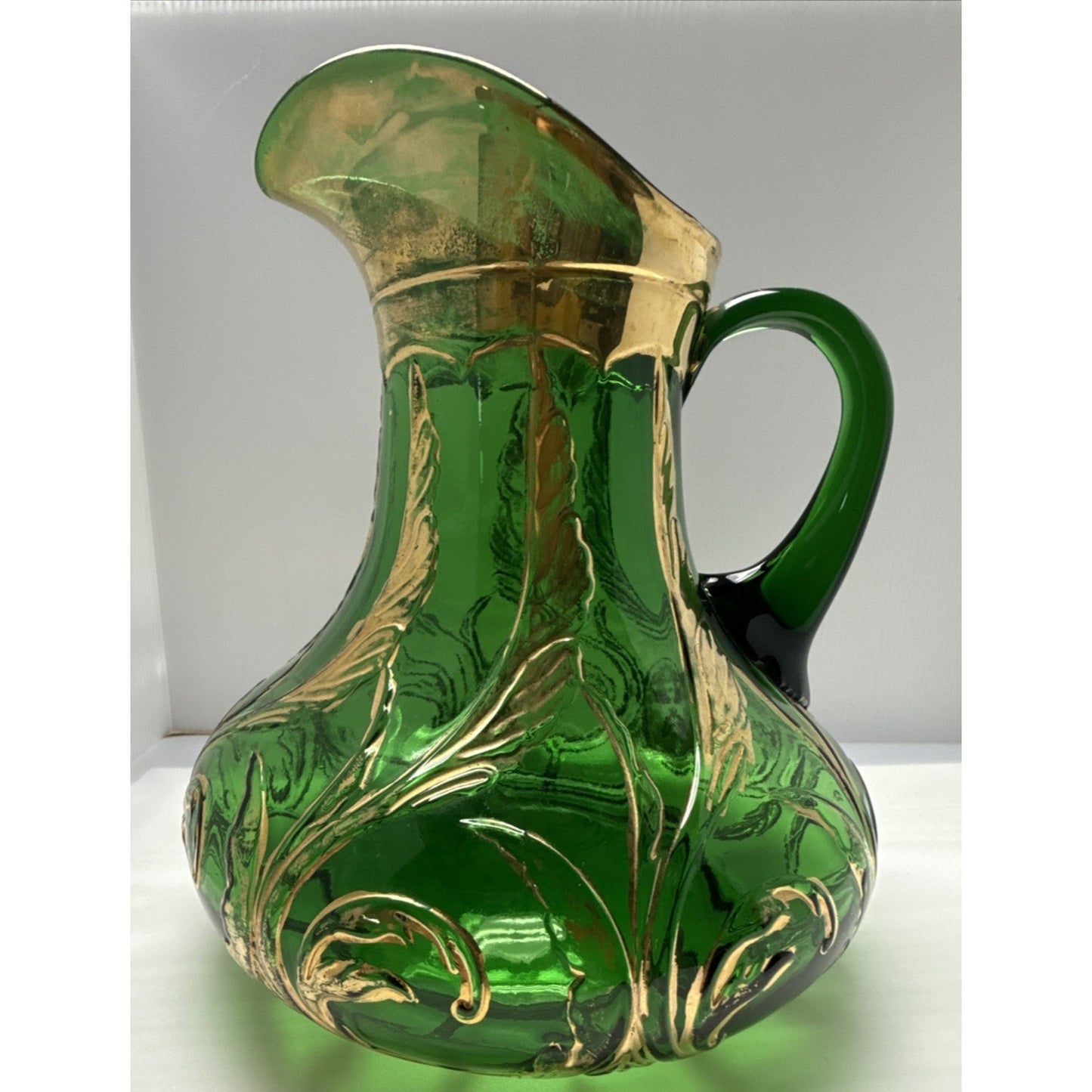 Eapg Lot of 6 Dugan Glass Waving Quill Water Lemonade Set Pitcher Tumbler As Is