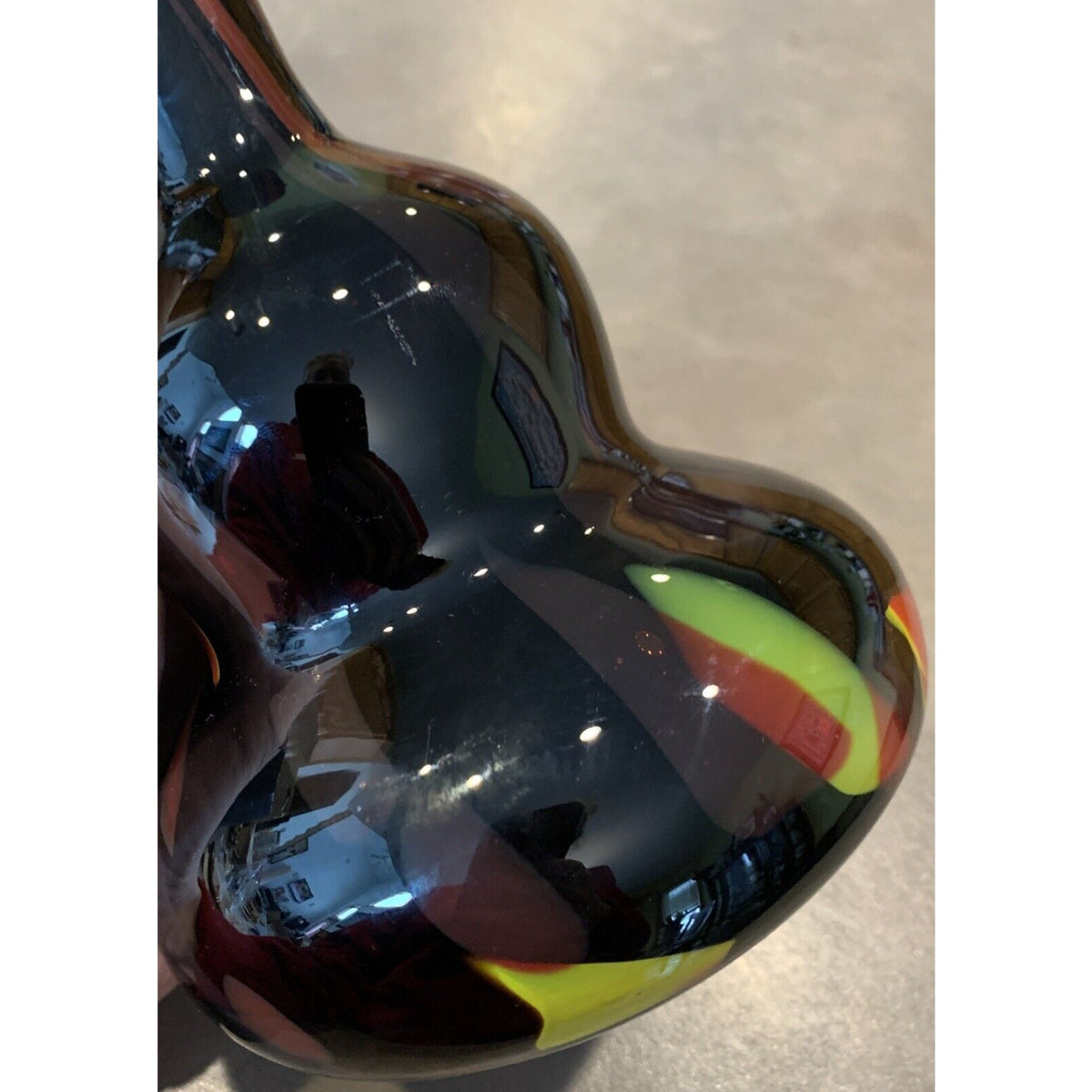 Vintage Murano Glassware Art Glass Vase Sommerso Abstract Double Gourd Shape