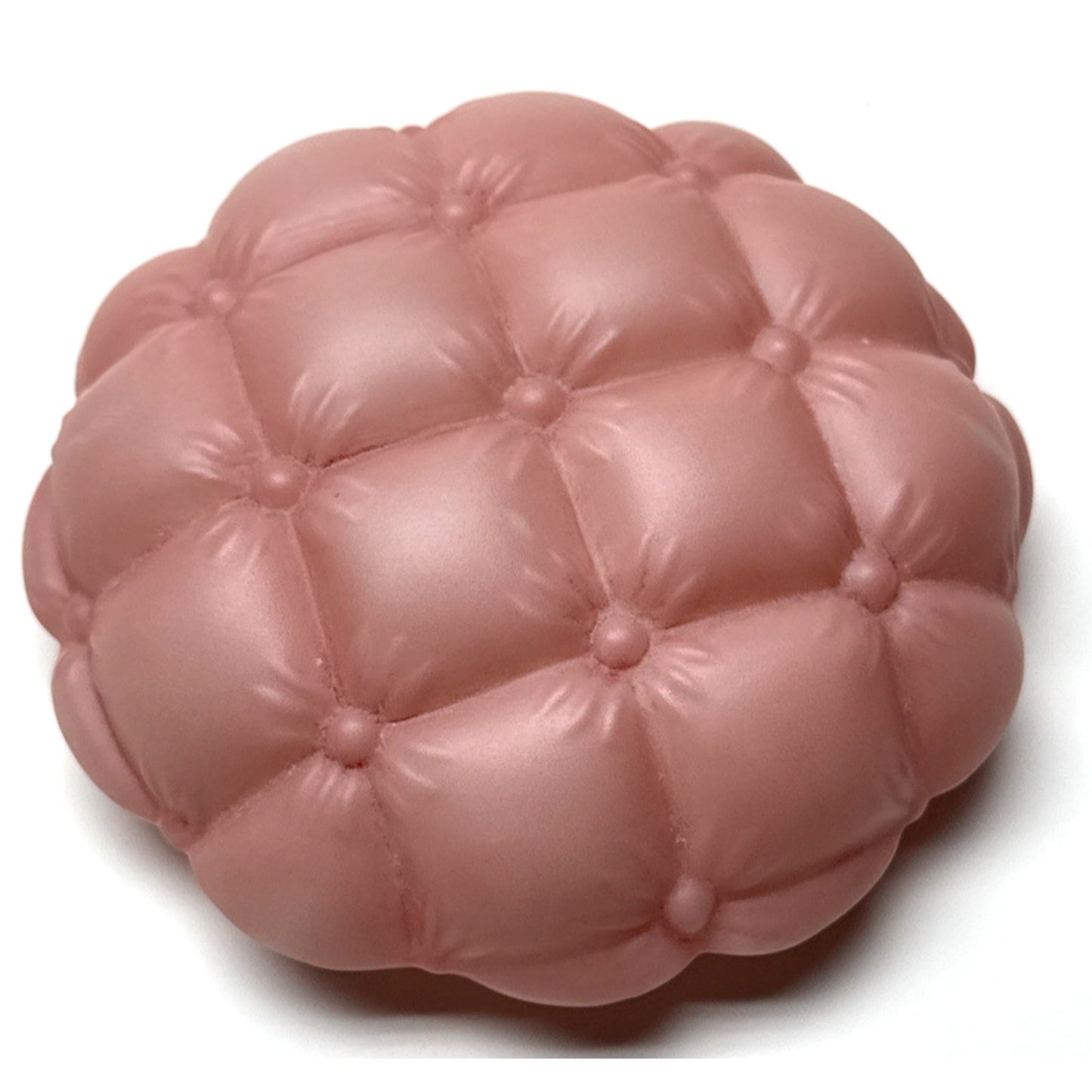 EAPG Consolidated Glass Florette Quilted Mauve Pink Satin Biscuit Cracker Jar