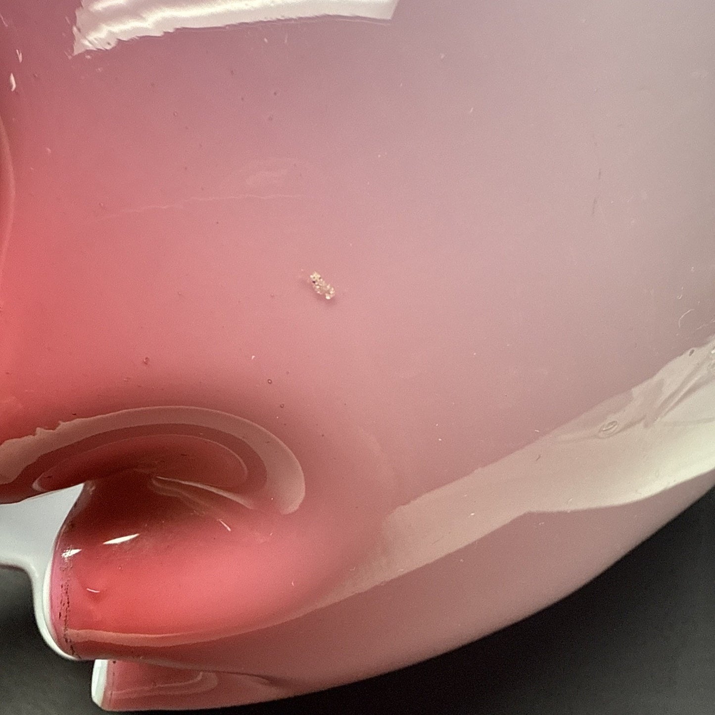 Victorian Stevens Williams Cased Peachblow Vase Crimped Edge Melon