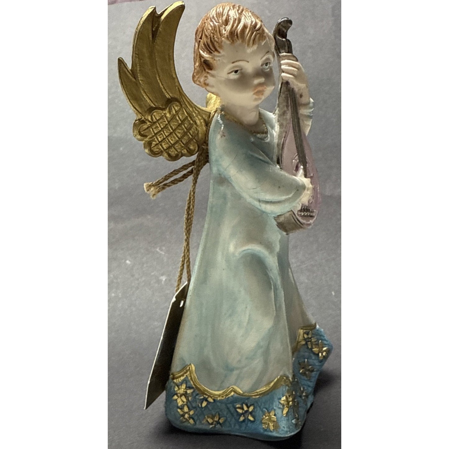 Vintage Fontanini Depose Italy 164 Nativity Angel Mandolin Spider Mark Tags