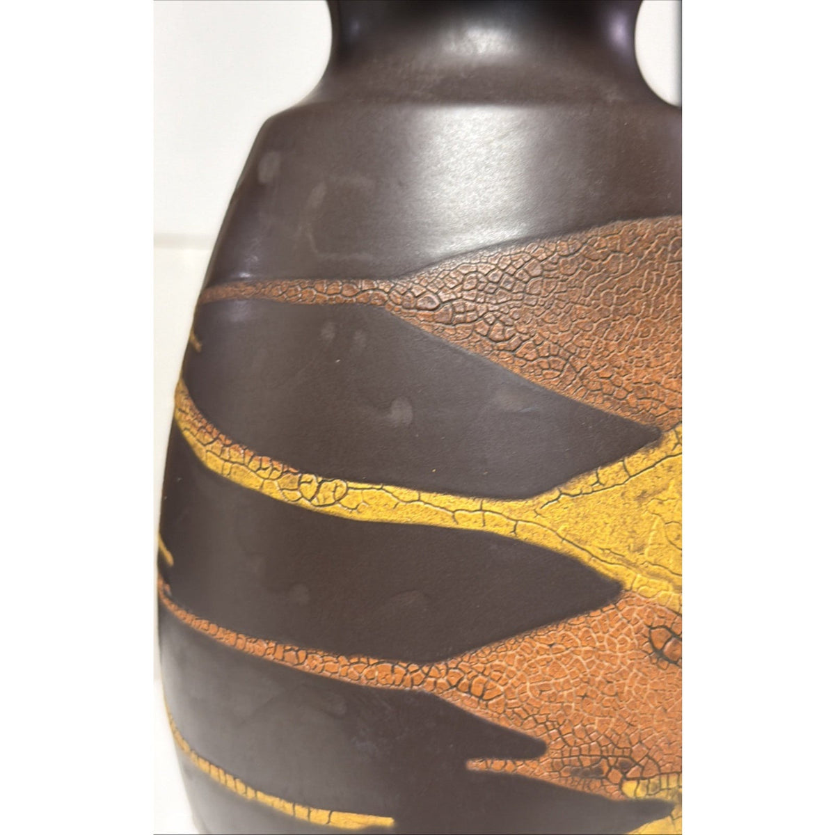 MCM Royal Haeger Art Pottery Craftsman Earth Wrap Glaze Large Vase Craftsman