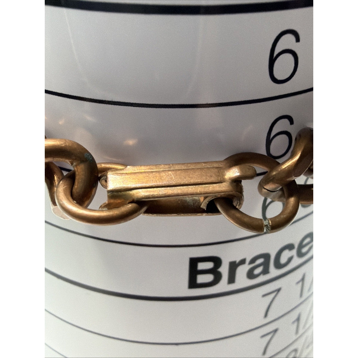 Vintage Copper Flat Cuban Curb Link Chain Bracelet