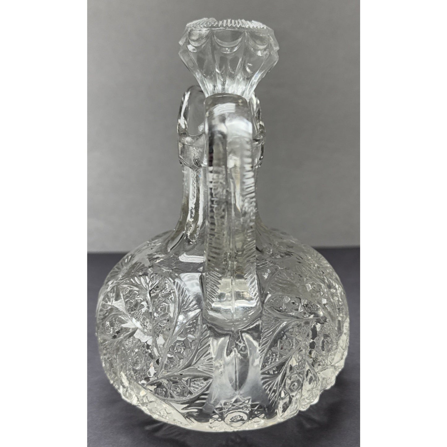 EAPG McKee Glass Daisy Aztec Spinner Cruet Stopper As Is