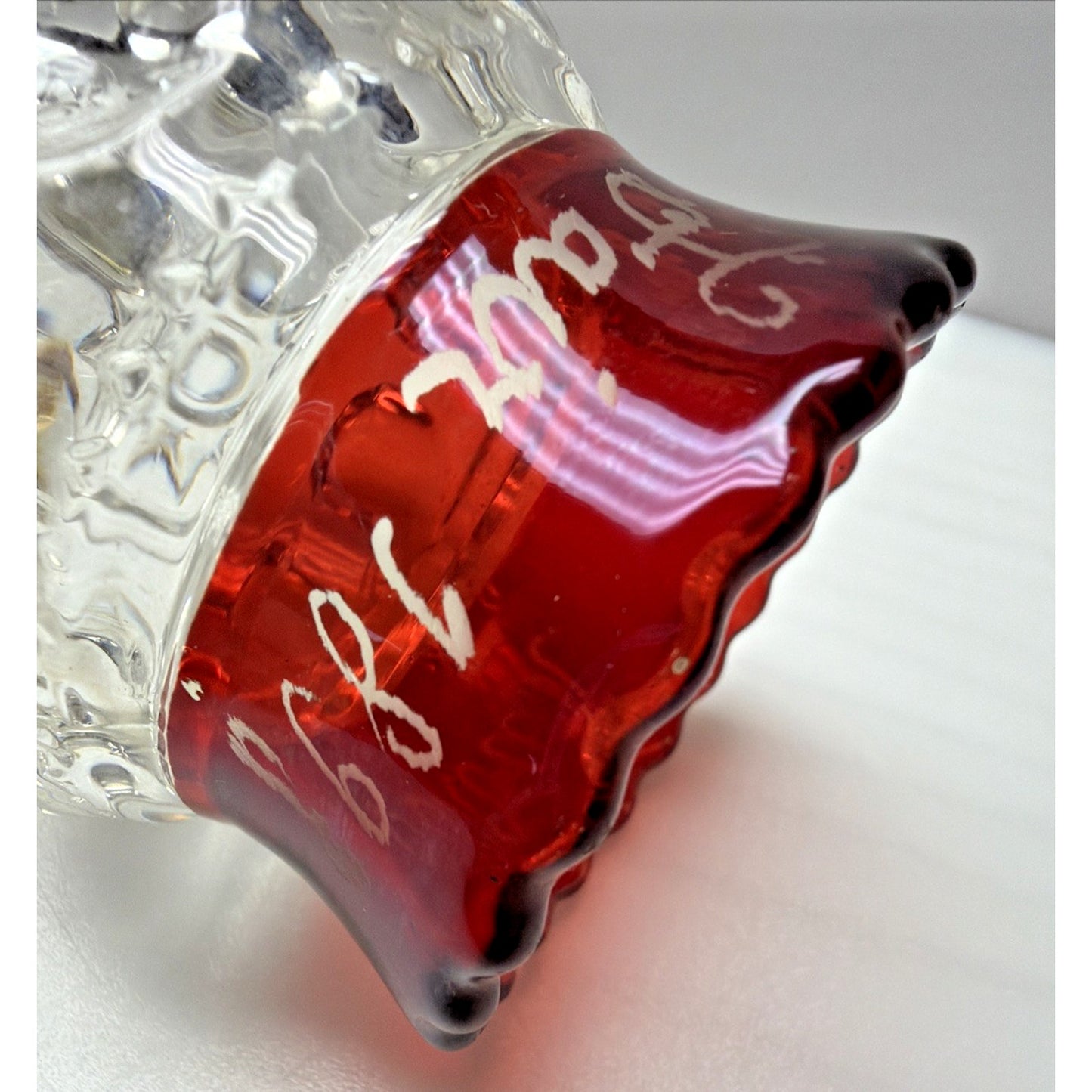 EAPG Adams Glass Xlcr Ruby Flash Kings Crown Thumbprint Spooner Worlds Fair 1893