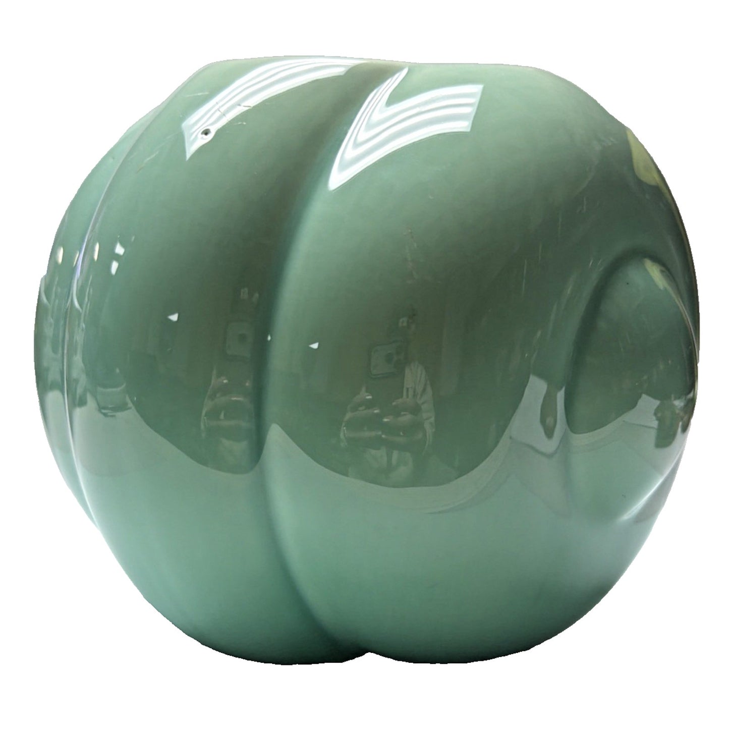 MCM Pittsville Art Pottery Vase Wisconsin 210 WIS Pillow Vase Turquoise Green