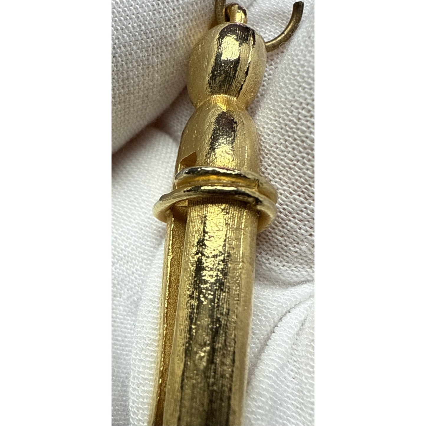 Vintage Gold Tone Clothespin Clothes Pin Peg Charm Pendant Charm