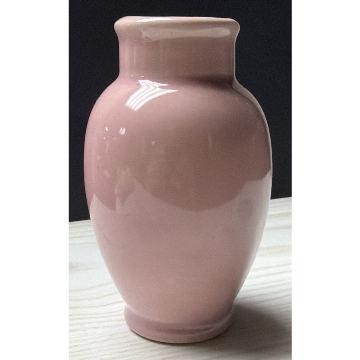 Vintage Art Pottery Pink Bud Vase Small Glazed Glossy