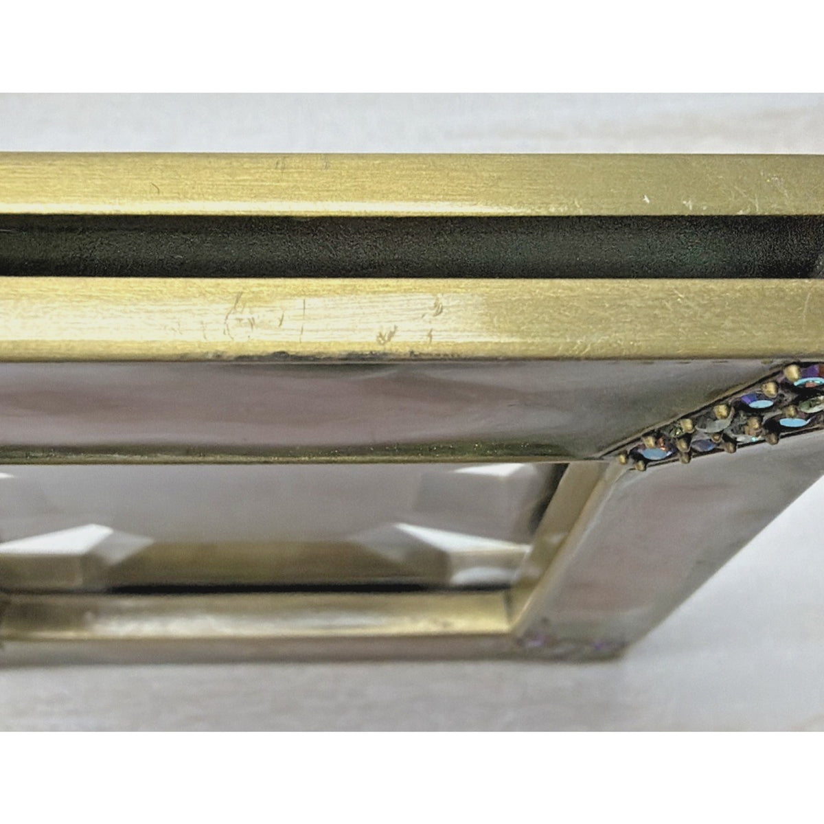 Jay Strongwater Leland Pave Corner Picture Frame Frame Swarovski Crystal Enamel
