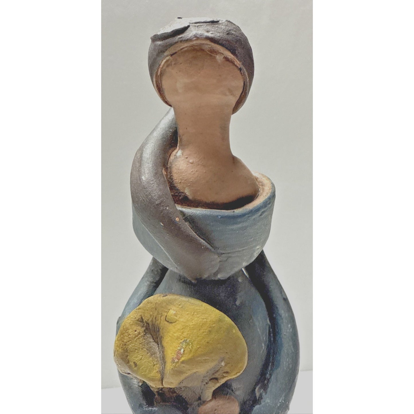 Muneca Sin Rostro Faceless Doll Clay Artensia Dominican Republic Handmade Statue