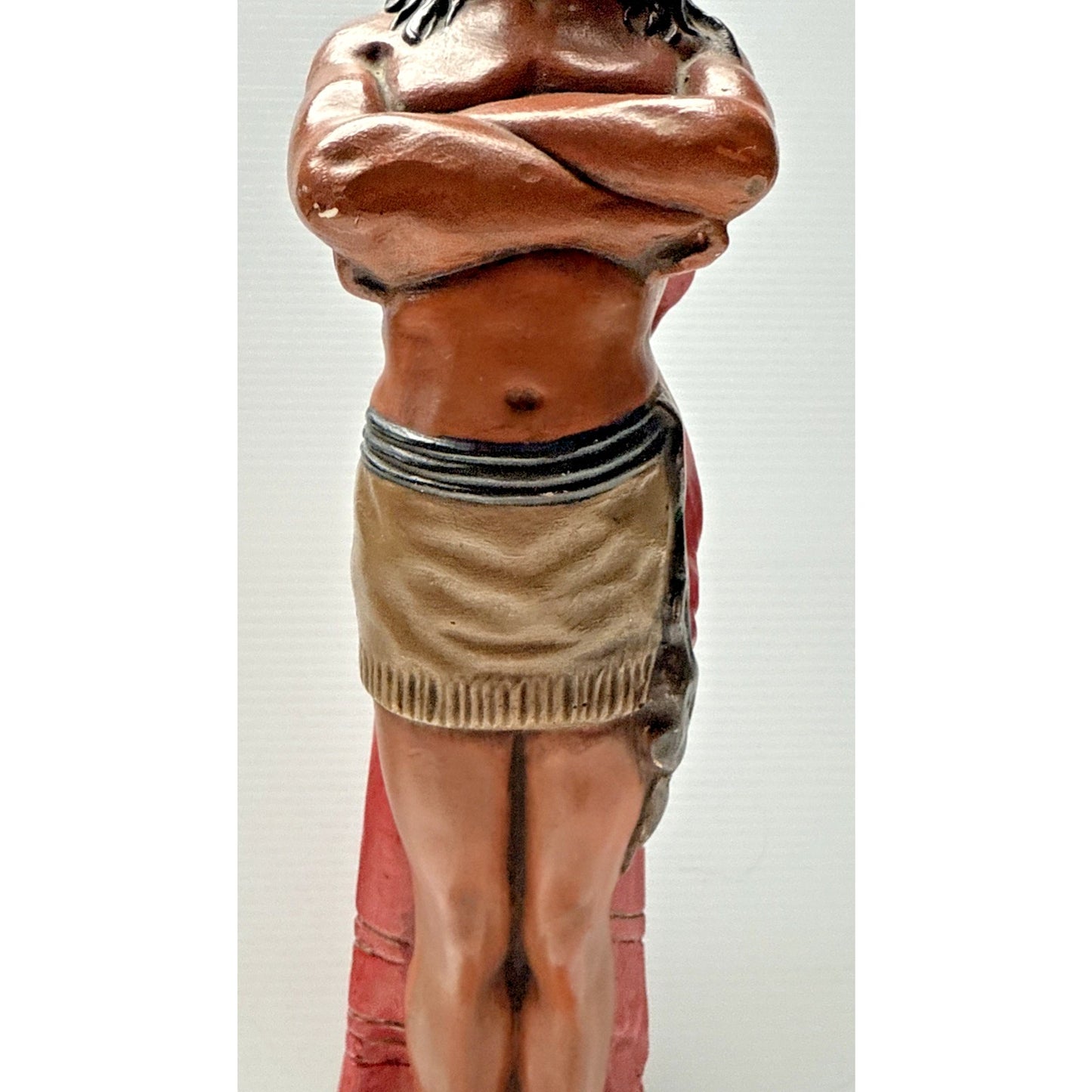 Vintage Native American Indian Chief Chalkware Cigar Store Statue Hand Painted