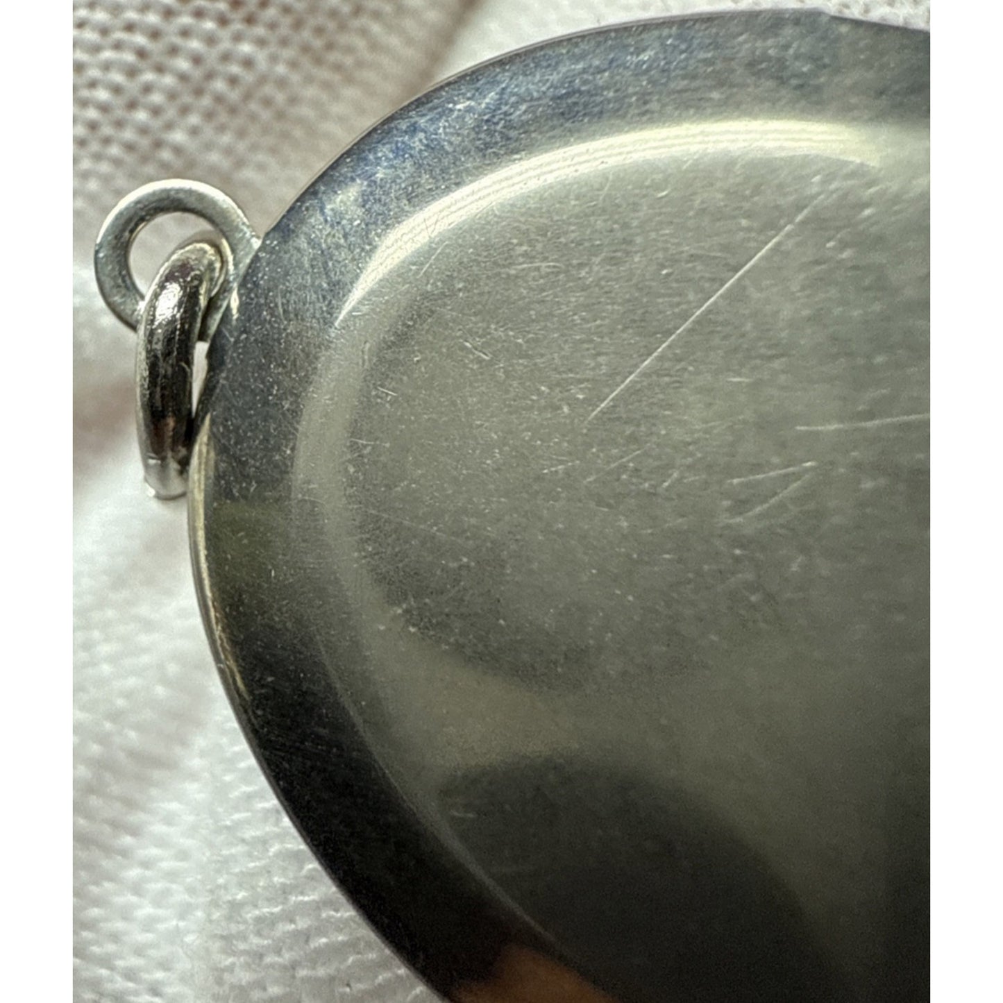 Vintage Purple Amethyst Stone Pendant Locket Silver Tone As Is