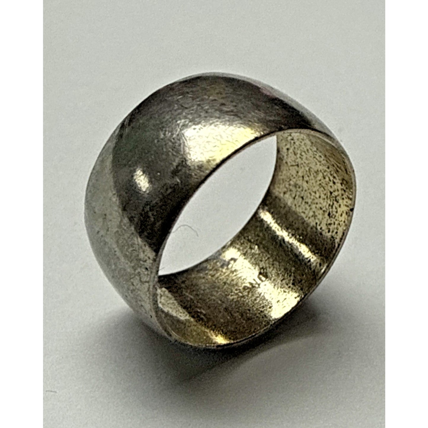 Vintage Uncas Cigar Band Ring Silver Metal Sz 6 As Is