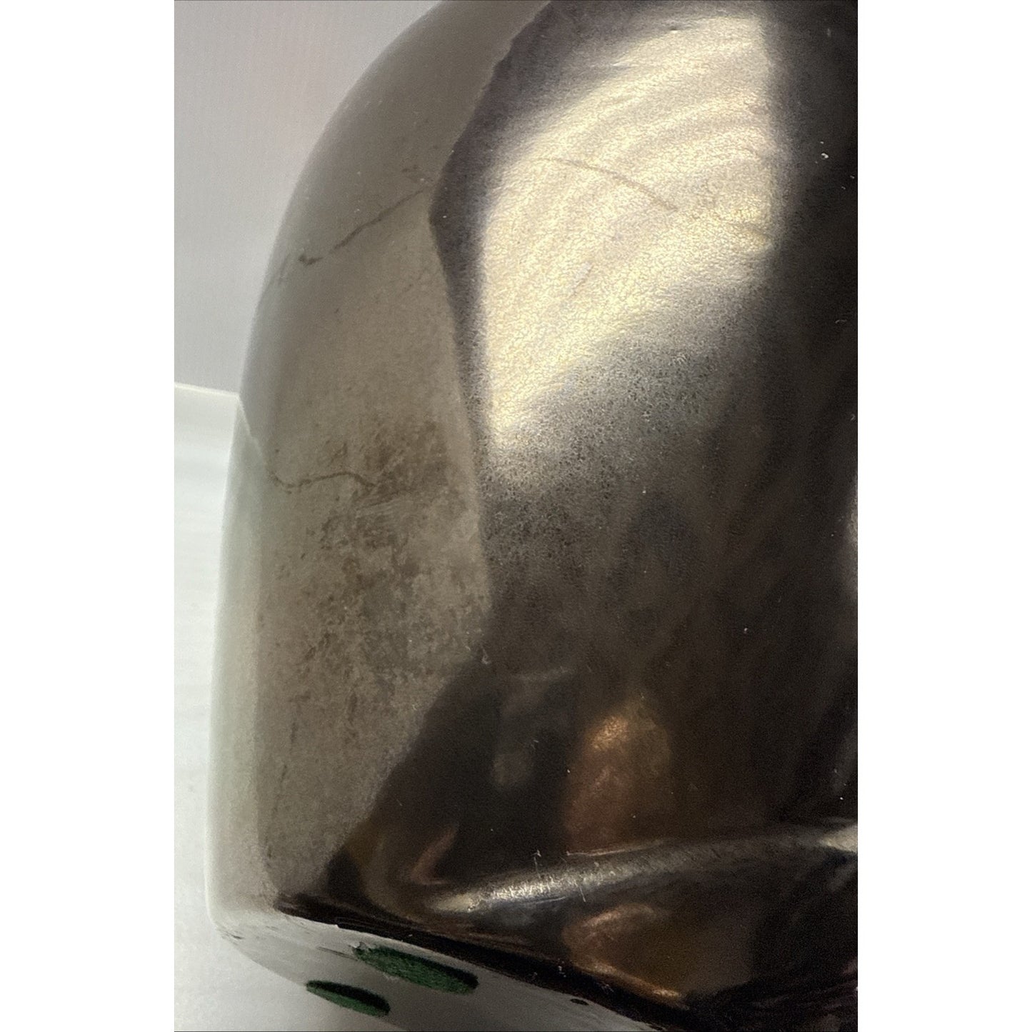 Vtg Haeger Pottery Metallic Bronze Vase Planter Pot Large Abstract Swirl 12 inch