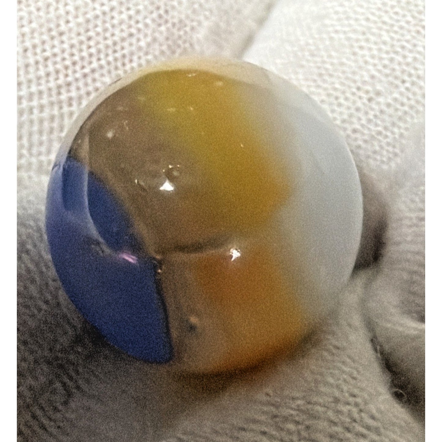 Old Lot of 6 Agate Christensen Peltier Vitro Art Glass Swirl Marbles As Is