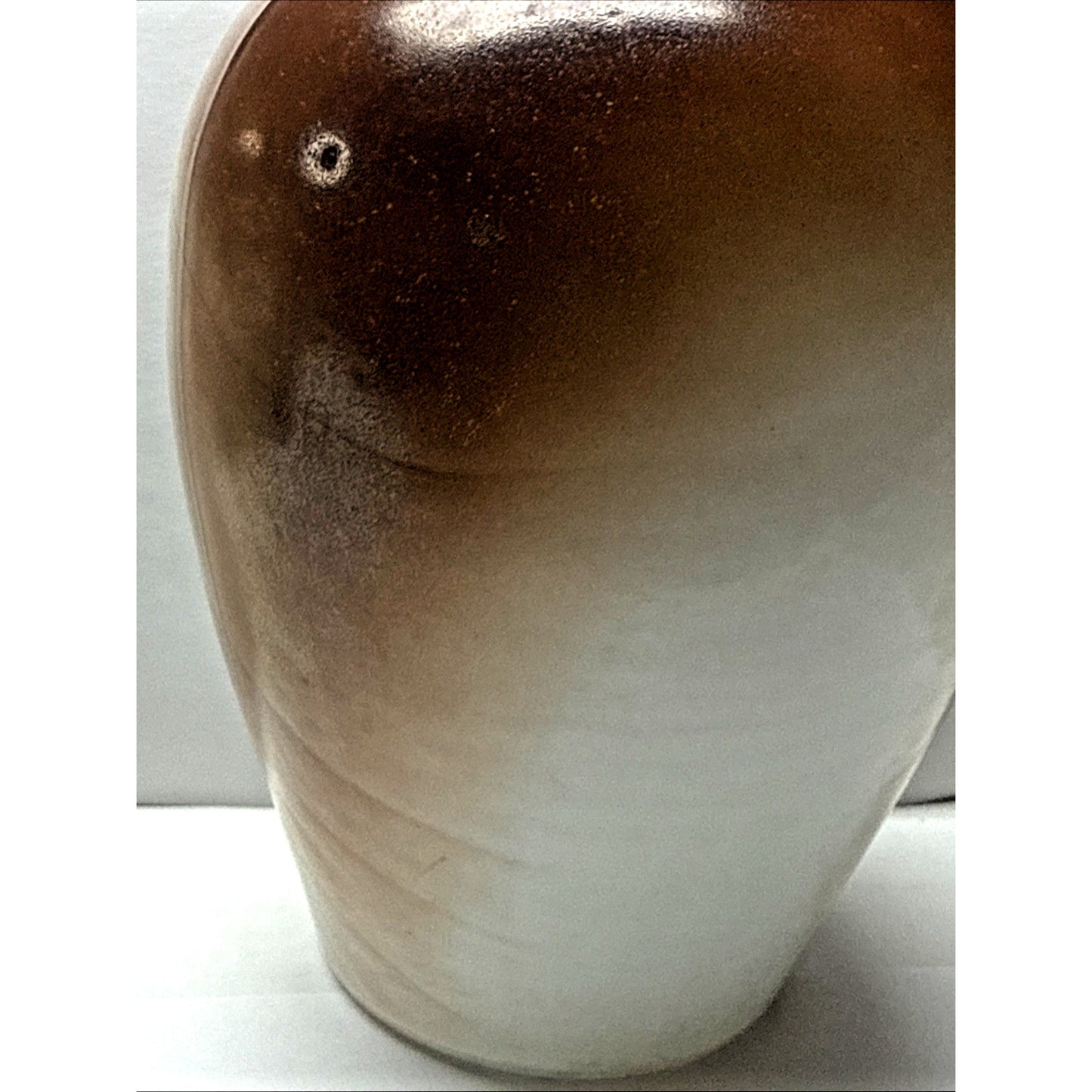 EAPG Victorian Fostoria Opaque Milk Glass Hand Paint Green Rose Bulb Vase As-Is