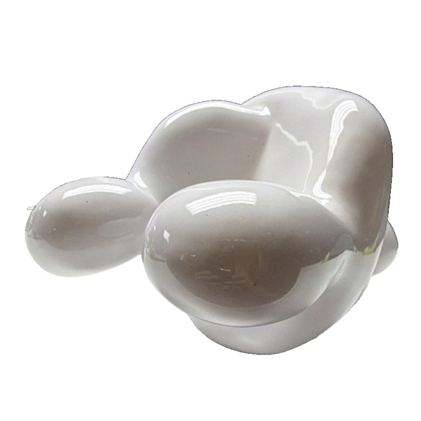 MCM Royal Haeger Ceramic Sculpture Dancing Lovers Embrace White Glaze Large